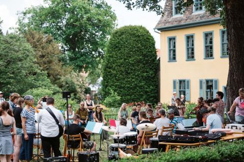 Musikschulkonzert in Schillers Garten beim Schranken Los!-Festival